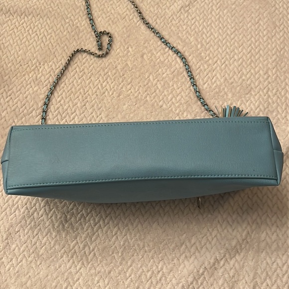 PrimeWare Wine Purse Cross Body Design Aqua Blue Insulated - Picture 5 of 5